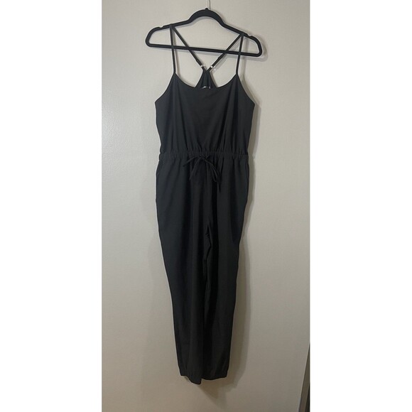 Abercrombie & Fitch Pants - ABERCROMBIE & FITCH Traveler Jogger Jumpsuit Medium Black Active Athleisure